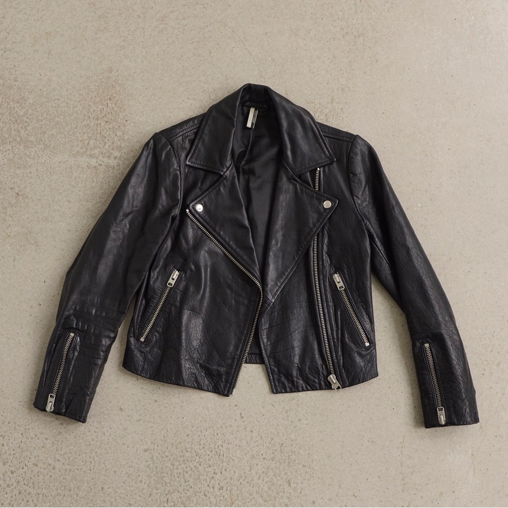 Topshop Leather Moto Jacket